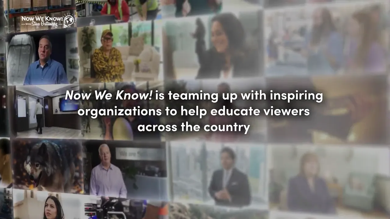 A montage of Now We Know TV! interview scenes